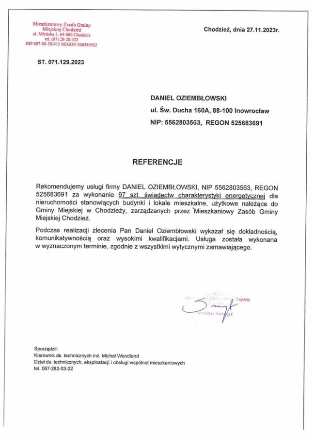 Referencja — Chodzież